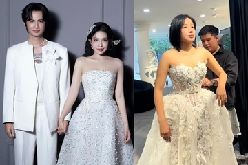 Khả Như lộ ảnh thử váy cưới, chuẩn bị kết hôn với Huỳnh Phương?