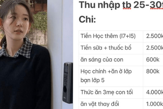 Bảng chi tiêu của mẹ 2 con khiến dân mạng trầm trồ: Thu nhập chừng đó mà làm được thế này là quá khéo!