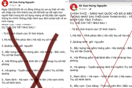 Đăng thông tin sai sự thật về sáp nhập tỉnh, nam thanh niên bị xử phạt