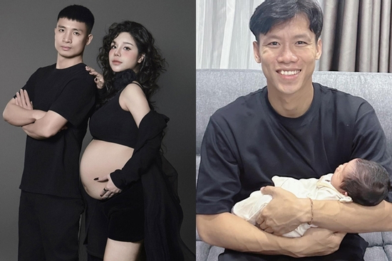 Quế Ngọc Hải làm bố bỉm sữa lần 3, Bùi Tiến Dũng khoe vợ bụng bầu
