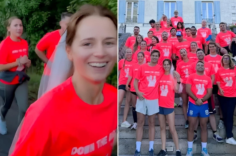 Lạ lùng: Cô dâu, chú rể 'lùa' khách mời chạy bộ 7km trong ngày cưới