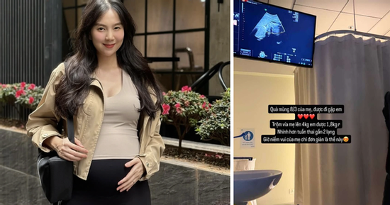 MC Mai Ngọc khoe 'diện mạo' con đầu lòng, niềm vui mẹ bầu ngày 8/3 khiến ai cũng vui lây