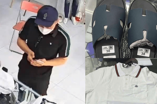 Lộ diện những hình ảnh của Bùi Đình Khánh trong quá trình trốn truy nã, mua sắm trang phục để thay đổi nhận dạng