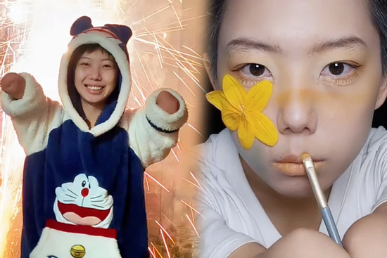 Mất cả hai tay, cô gái xinh đẹp vẫn làm chuyên gia trang điểm, thi cưỡi ngựa