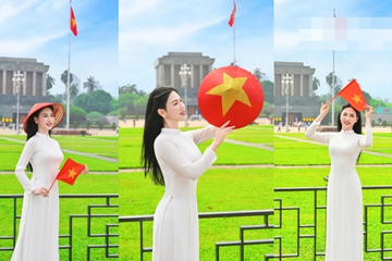 Người dân nô nức về Quảng trường Ba Đình chụp ảnh trước thềm Đại lễ 30/4