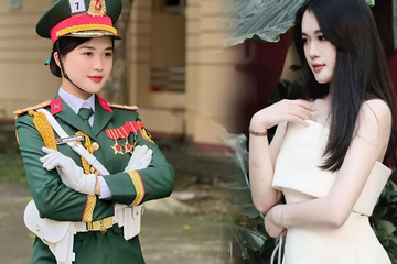 Nhan sắc gây thương nhớ của nữ quân nhân “khối Hoa hậu” diễu binh 30/4, ảnh đời thường càng bất ngờ