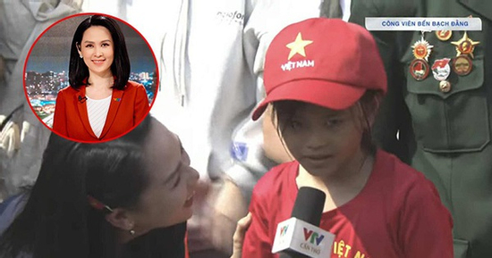 Nữ BTV có pha xử lý cực tinh tế khi phỏng vấn em bé trên sóng trực tiếp sau lễ diễu binh, diễu hành 30/4