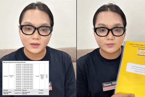 Chủ tài khoản ngân hàng tên LA TRAN NGOC TRAN mà Phạm Thoại liên tục chuyển tiền viện phí là ai?