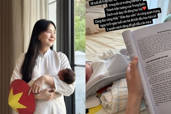 MC Mai Ngọc gây thán phục khi thực hành 'giáo dục sớm' cho quý tử từ 0 ngày tuổi