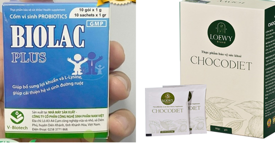 Hình ảnh loạt thực phẩm bảo vệ sức khỏe vừa bị thu hồi giấy công bố
