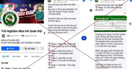 Đăng ký Trại Hè quân đội miễn phí trên MXH, nhiều người bị chiếm đoạt số tiền lớn
