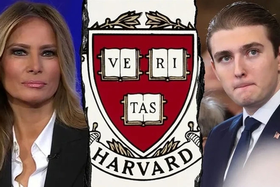 Bà Melania bác tin ông Trump 'đánh' Harvard vì con trai Barron không được nhận