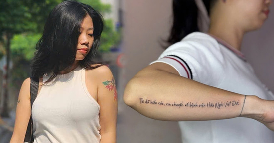 Xăm 45 ký tự trên cánh tay, người phụ nữ Hà Nội gây xúc động