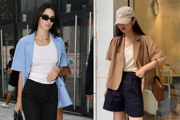 Cách mix blazer ngắn tay cho mùa hè