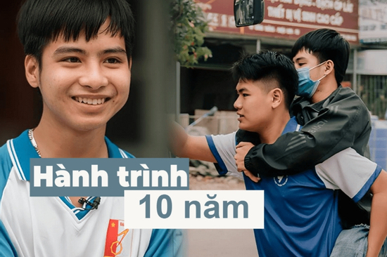 Nam sinh 10 năm được bạn cõng đi học tốt nghiệp ĐH Bách Khoa loại Giỏi: 