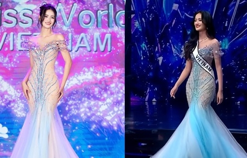 Điều khác lạ của bộ váy dạ hội Hoa hậu Ý Nhi mặc ở Chung kết Miss World 2025