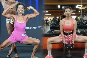 Bã lão U80 có cơ bụng 6 múi, dù già nhất vẫn đoạt giải cuộc thi thể hình