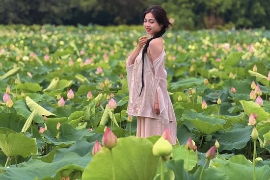 Đầm sen chưa kịp nở, hội mê ảnh đẹp đã ùn ùn đổ về Hang Múa check-in cực 'cháy'