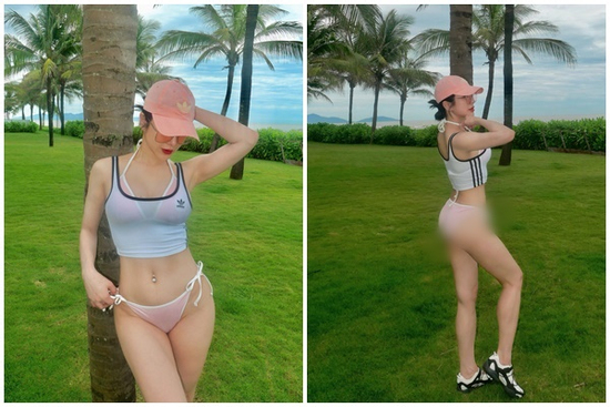 'Mẹ hai con' Diệp Lâm Anh diện bikini khoe body đẹp như tạc