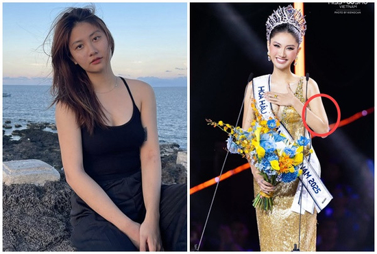 Tân Hoa hậu Hoàn vũ Việt Nam gây tranh cãi vì có hình xăm lớn trên cánh tay