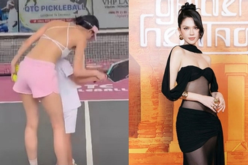 Ngọc Trinh gây tranh cãi khi lên đồ chơi pickleball quá phản cảm