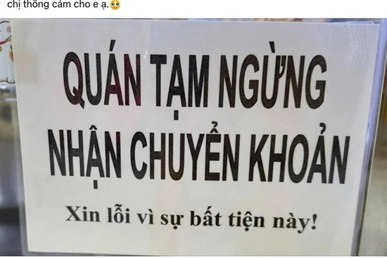 Hàng quán nào không nhận chuyển khoản, tôi sẽ không đến nữa