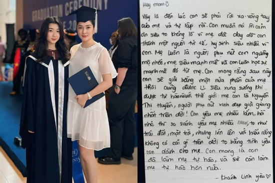 Con gái tốt nghiệp cấp 3, Hoa hậu Nguyễn Thị Huyền viết gửi con: 'Mẹ không mạnh mẽ thì phải biết làm thế nào?'