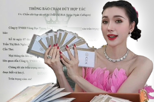Công ty kim cương chấm dứt hợp đồng với Ngân Collagen