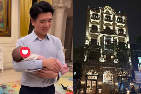 Anh chồng Đỗ Mỹ Linh khoe ảnh chăm con, trượt tay lộ ảnh độc ở biệt phủ triệu đô