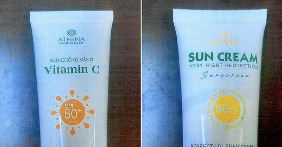 Bộ Y tế yêu cầu thu hồi trên toàn quốc 2 loại kem chống nắng giả