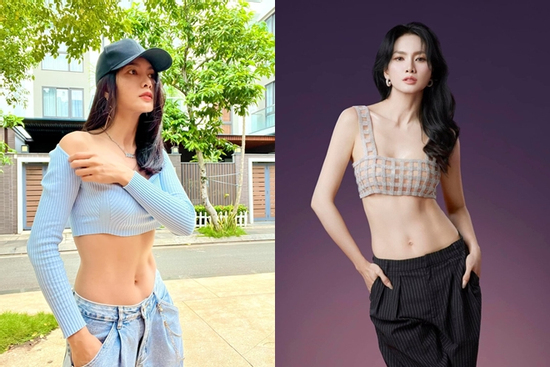 Anh Thư U45 chuộng mốt váy áo khoe cơ bụng săn chắc