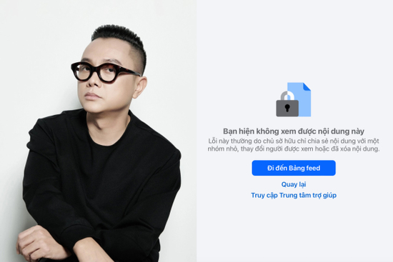 Trang cá nhân của nhà thiết kế Nguyễn Công Trí biến mất