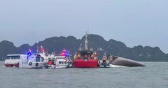 Tìm thấy thi thể nạn nhân nữ mất tích vụ lật tàu Vịnh Xanh 58 ở vịnh Hạ Long