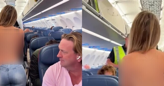 Cô gái diện đồ táo bạo, khoe trọn lưng trần khi đi máy bay gây tranh cãi