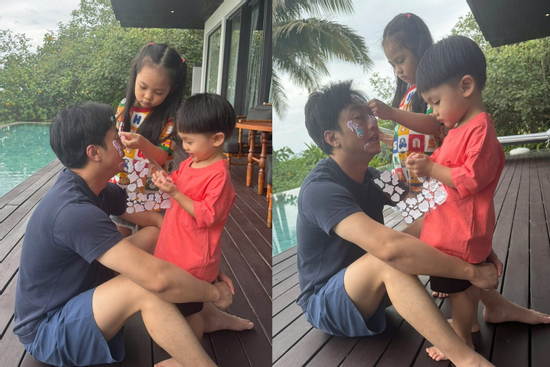 Hình ảnh giản dị khó tin của đại gia Cường Đô La bên các con
