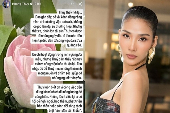 Hoàng Thùy đăng đàn phản pháo khi bị nói 'ế show', hết thời