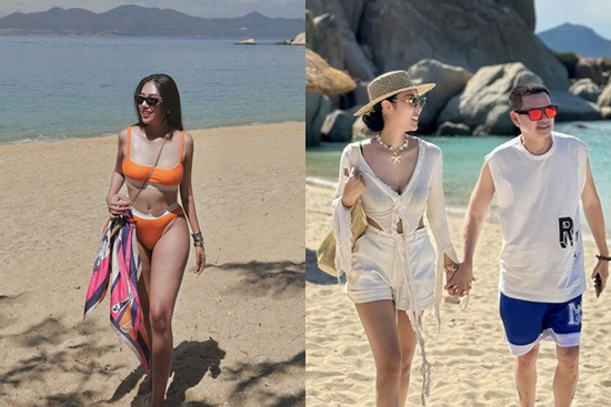 Bạn gái kém 37 tuổi của nghệ sĩ Quang Minh gây sốt với hình bikini 8 tháng sau sinh