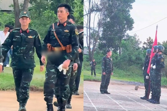 Thượng úy Lê Hoàng Hiệp xuất hiện chung khung hình khiến 2 nam thần Vbiz 'tàng hình'