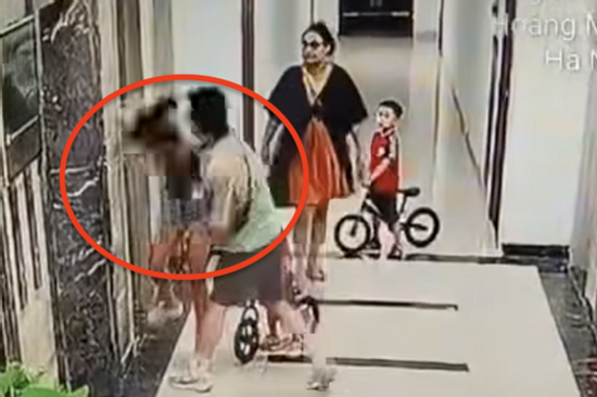 Bắt giữ gã đàn ông xăm trổ hành hung phụ nữ tại chung cư Hà Nội