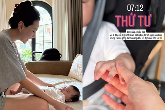 MC Mai Ngọc gây lo lắng khi để lộ sức khỏe giảm sút, đi lại khó khăn sau khi sinh con