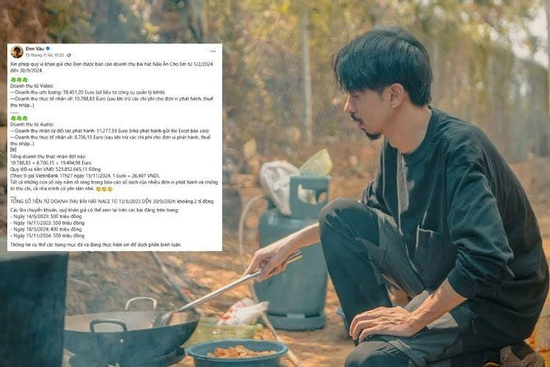 Đen Vâu thống kê doanh thu “Nấu Ăn Cho Em”, ủng hộ hơn 2,8 tỷ cho học sinh khó khăn