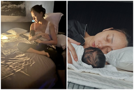 Ngô Thanh Vân lộ rõ sự mệt mỏi, quầng thâm mắt khi chăm con ở tuổi 46