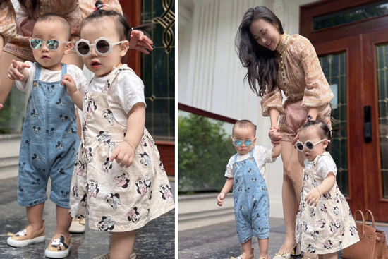 Cặp song sinh nhà Phương Oanh - Shark Bình mới hơn 1 tuổi đã được mẹ đưa đi 'thăm trường'