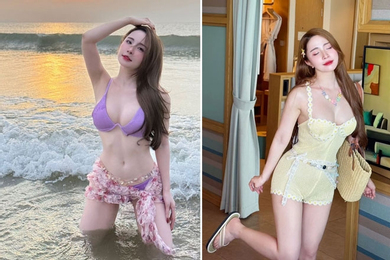 Quỳnh Nga phô diễn bikini 'bỏng mắt', nhan sắc U40 khiến người hâm mộ ngỡ ngàng