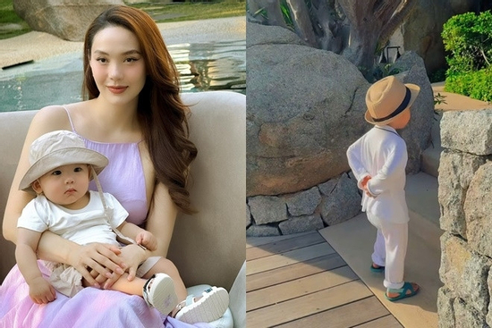Con trai Minh Hằng siêu đáng yêu với khoảnh khắc 'như ông cụ non'