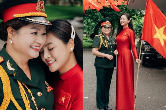 Mẹ ruột Thu Quỳnh bất ngờ lộ diện với vẻ ngoài không tuổi, từng là diễn viên đoàn kịch Tổng cục Chính trị