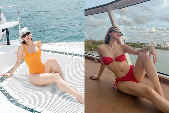 Minh Hằng tung ảnh áo tắm khoe body 'mẹ một con mòn con mắt'