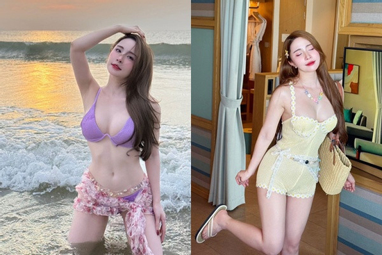 Quỳnh Nga diện bikini khoe 'gò bồng đảo' nóng bỏng sau khi trùng tu vòng 1 thêm 15cm