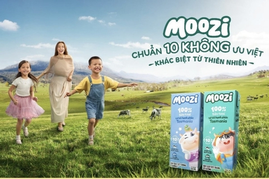 Sữa tươi Moozi “chuẩn 10 không ưu việt, khác biệt từ thiên nhiên”