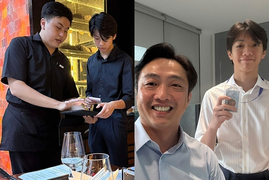 Con trai cao gần 1,8m của Cường Đô La - Hà Hồ làm phục vụ nhà hàng
